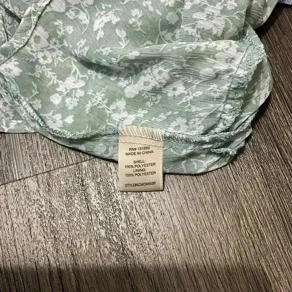 Inspired Hearts size large Floral Short Dress Color Mint Green With Hearts - Picture 11 of 11